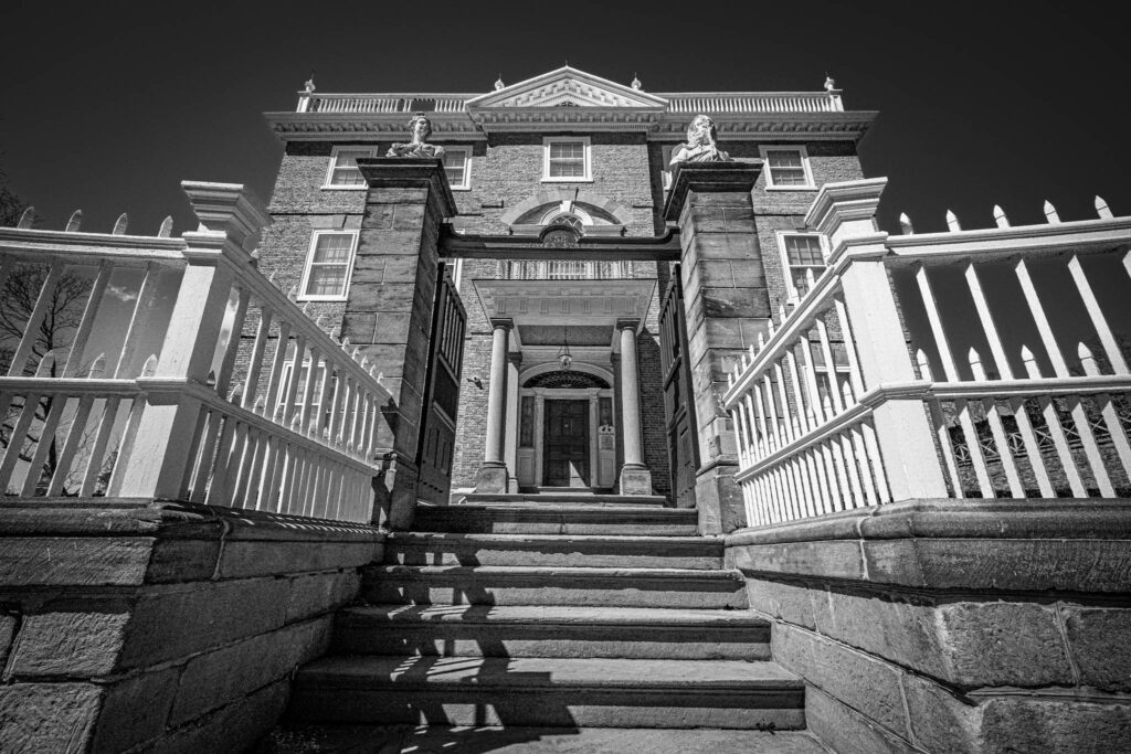 John Brown House, Providence (photo April 22, 2022): architect Joseph Brown, 1788.
