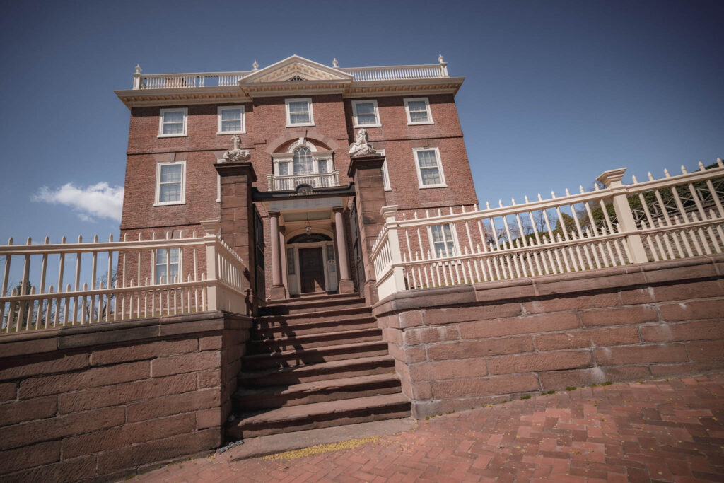 John Brown House, Providence (photo April 22, 2022): architect Joseph Brown, 1788.