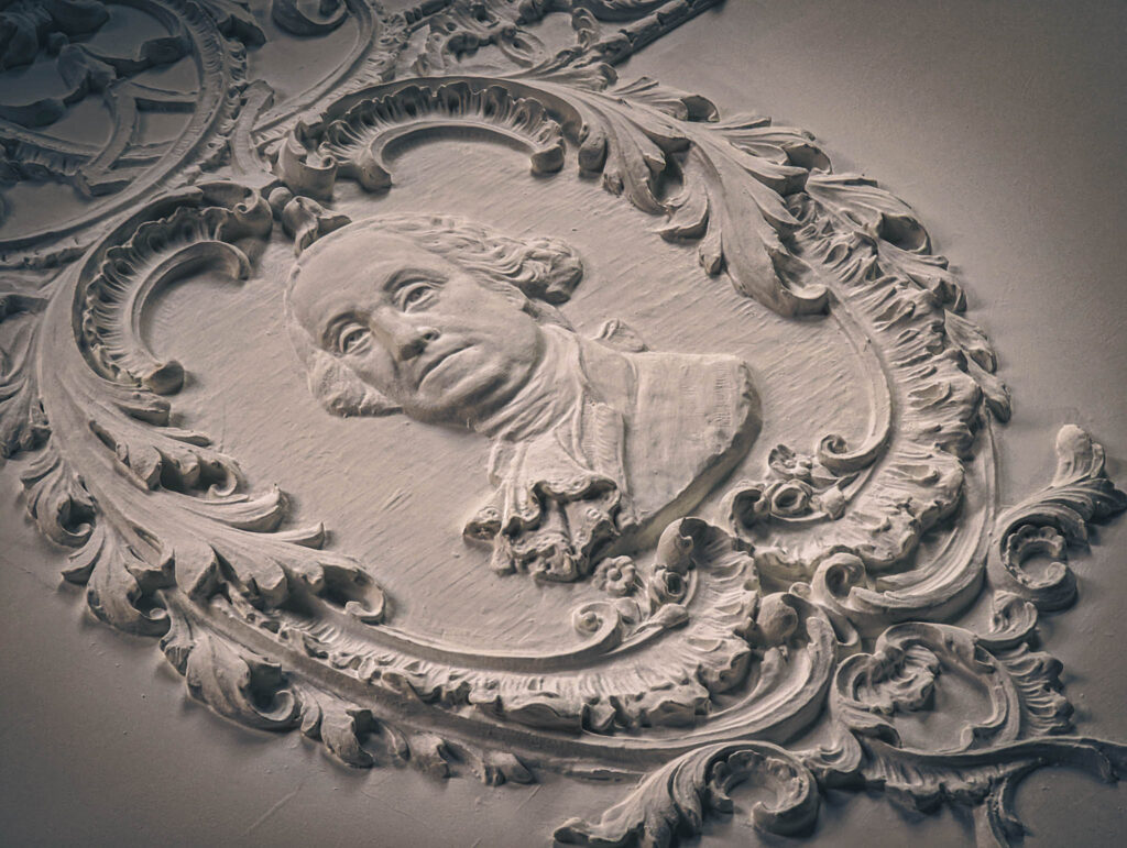 John Brown House, Providence (photo April 22, 2022): architect Joseph Brown, 1788.