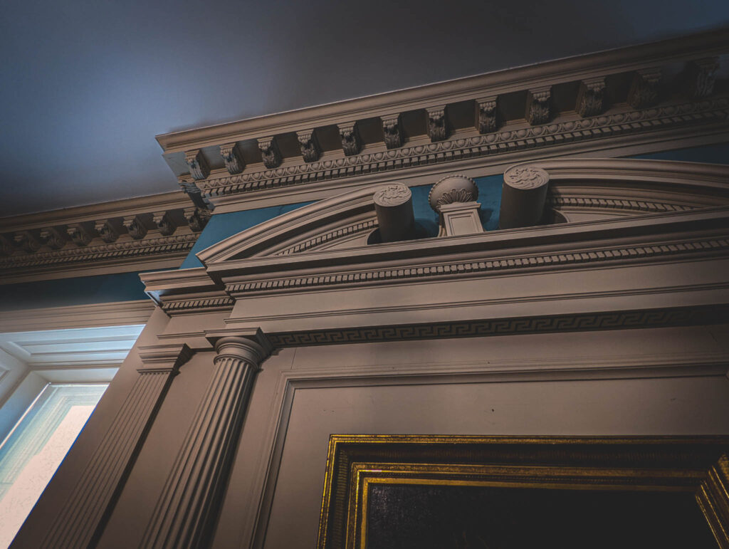 John Brown House, Providence (photo April 22, 2022): architect Joseph Brown, 1788.