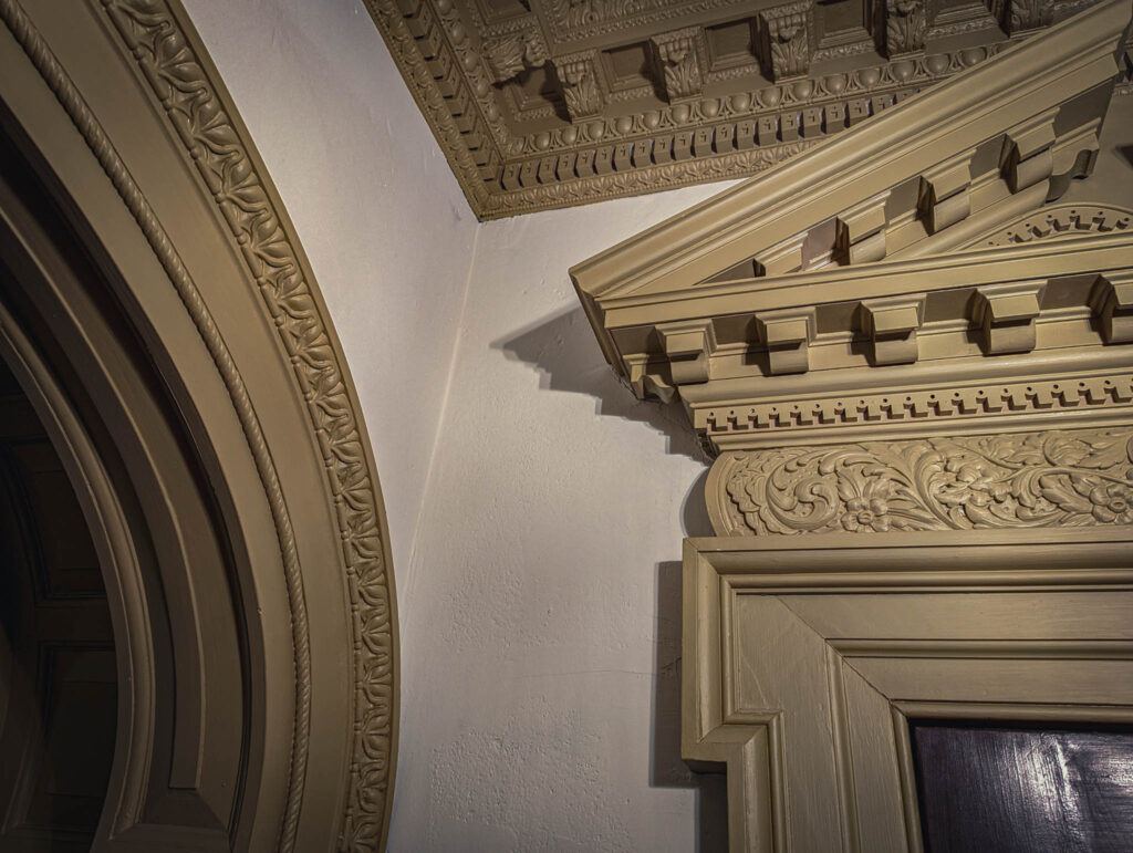 John Brown House, Providence (photo April 22, 2022): architect Joseph Brown, 1788.