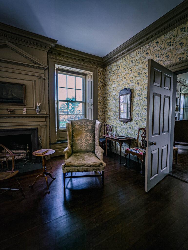 John Brown House, Providence (photo April 22, 2022): architect Joseph Brown, 1788.
