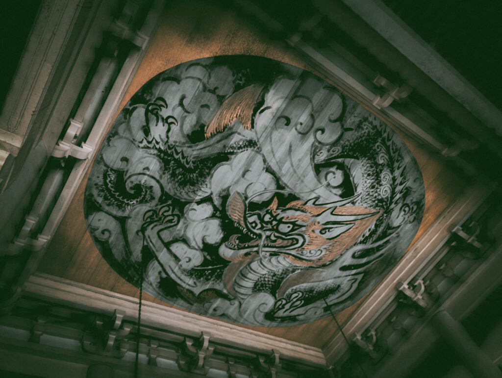 Engaku-ji, Kamakura (2025): Butsuden ceiling, painting by Tadashi Moriya