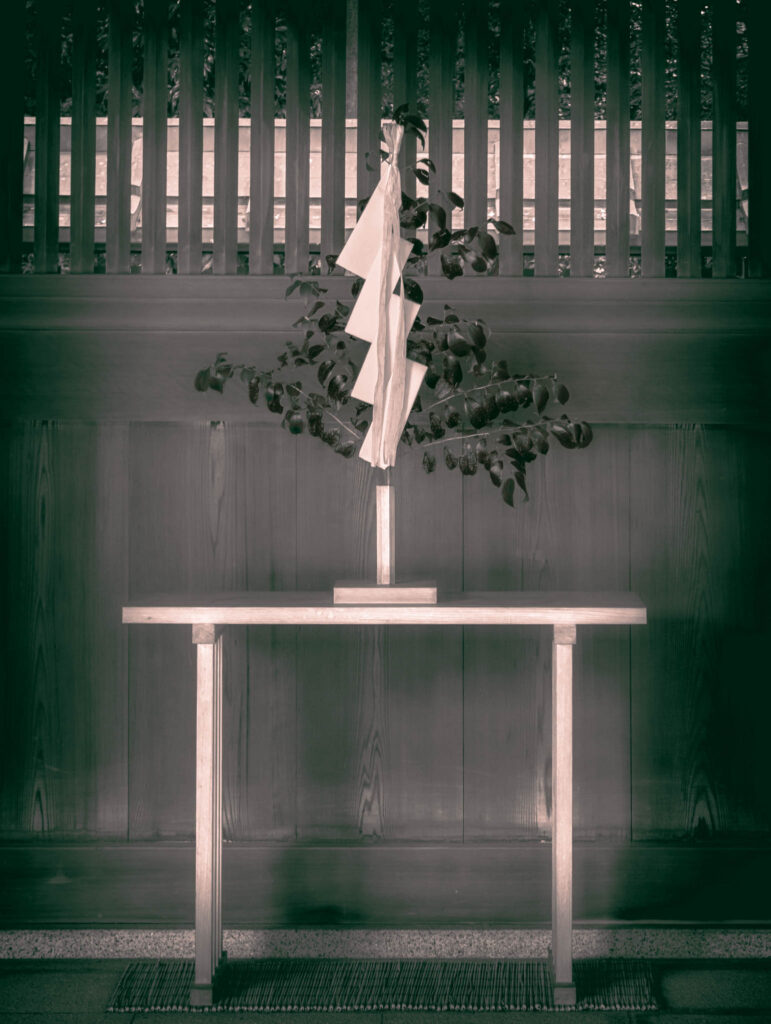Meiji Jingu, Tokyo (April 25, 2025): shide displayed