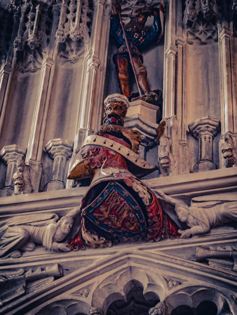 Tower of London (photo April 18, 2023): Chapel Royal of St Peter ad Vincula (1520), monument to Sir Richard Blount (d.1564)
