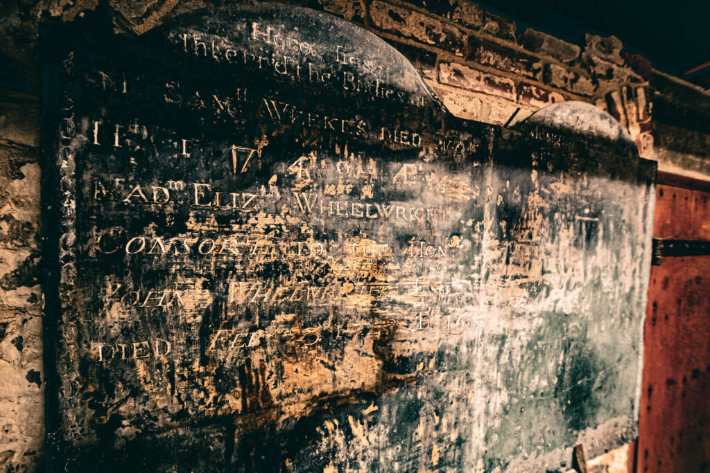 Old North Church (Christ Church in the City of Boston) (b. 1723, photo August 21, 2025): crypt tomb.