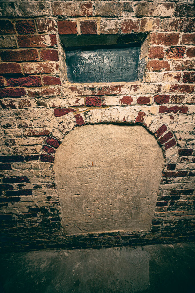 Old North Church (Christ Church in the City of Boston) (b. 1723, photo August 21, 2025): crypt tomb.