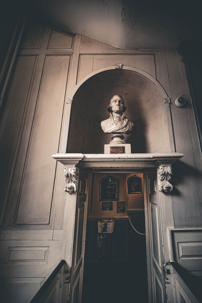 Old North Church (Christ Church in the City of Boston) (b. 1723, photo August 21, 2025): bust of George Washington c.1790 by or in style of Christian Gullager, donated 1815 by Shubael Bell.