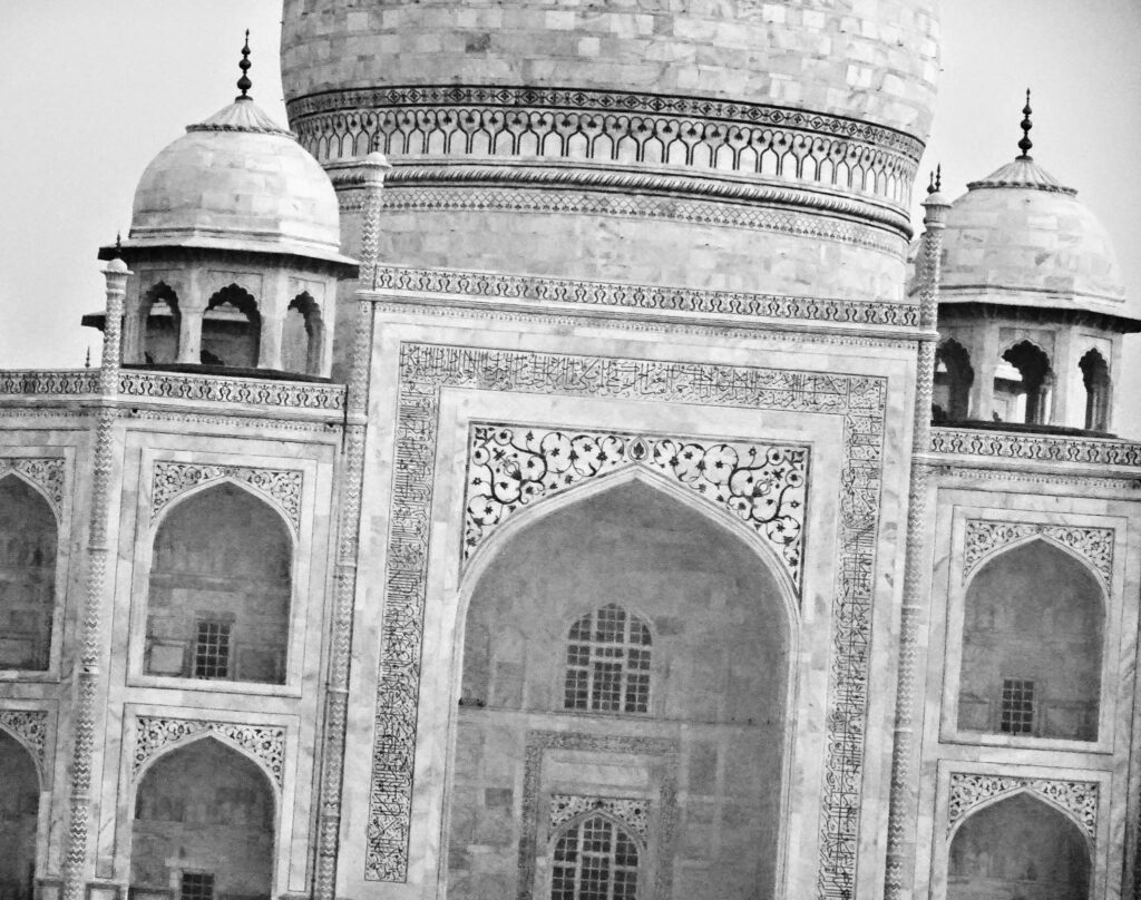 Taj Mahal (photo October 26, 2019): mausoleum south face from charbaghTaj Mahal (photo October 26, 2019): mausoleum south face