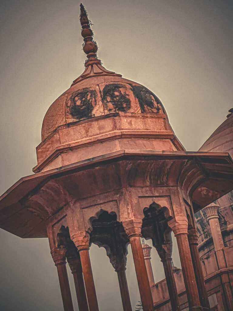 Chattri detail at "Tomb of Fatehpuri Begum", Taj Mahal complex (photo October 26, 2019)