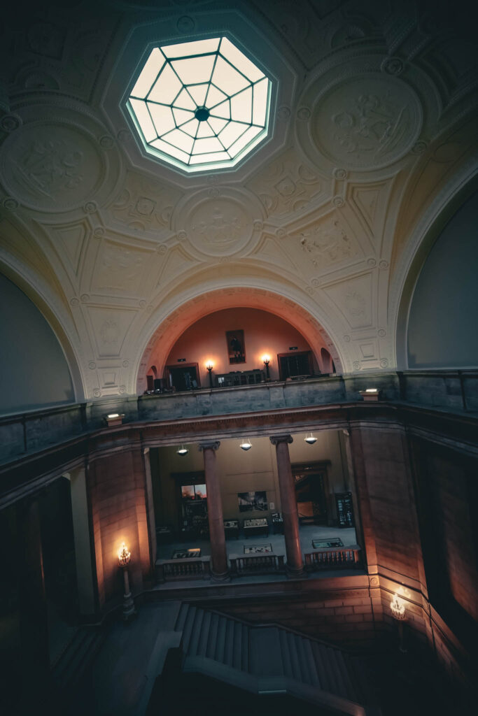 Parkway Central Library, Free Library of Philadelphia (photo July 26, 2019): architect Julian Abele 1927.