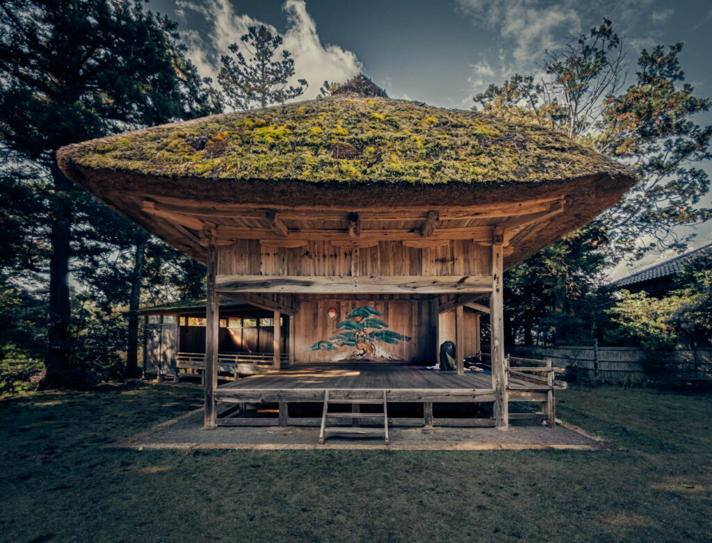 Sado Daizen Shrine Noh Stage, Takeda, Sado Island, rebuilt 1846 (photo Nov. 6, 2025)