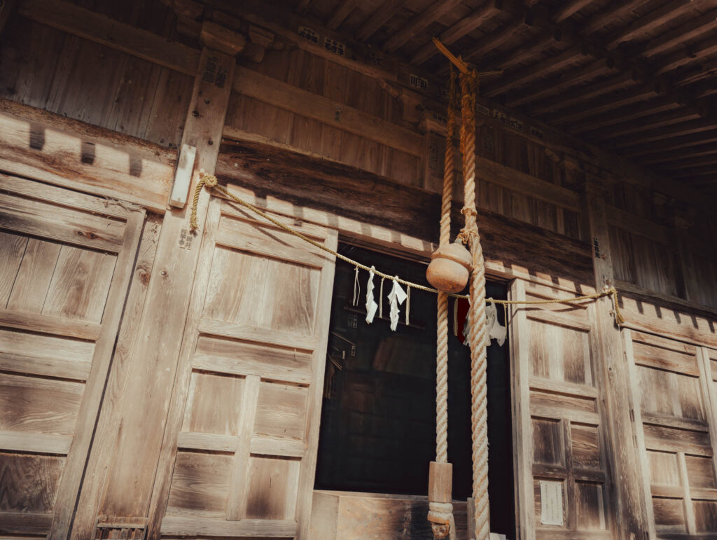 Daizen Shrine, Takeda, Sado Island, (photo Nov. 6, 2025): haiden (oratory).