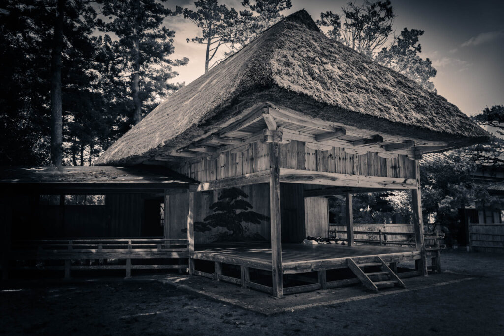 Sado Daizen Shrine Noh Stage, Takeda, Sado Island, rebuilt 1846 (photo Nov. 6, 2025)