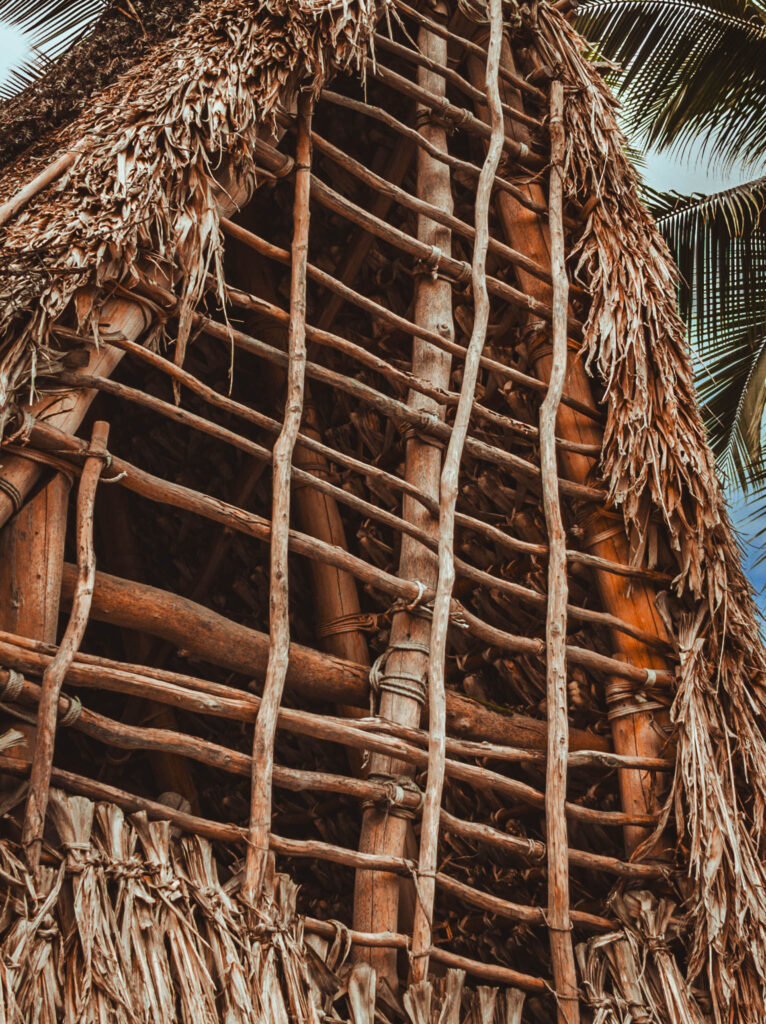 Puʻuhonua o Hōnaunau National Historical Park, Hōnaunau, Hawai'i (photo August 21, 2021): modern scaled replica of typical Hawaiian heiau.