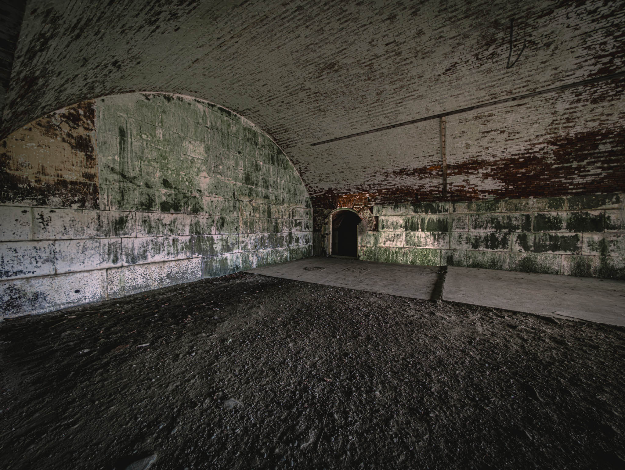Fort Warren, Georges Island (photo June 19, 2026) Bastion A "Dark Arches" casemated battery for 15-inch Rodman guns, 1870s.