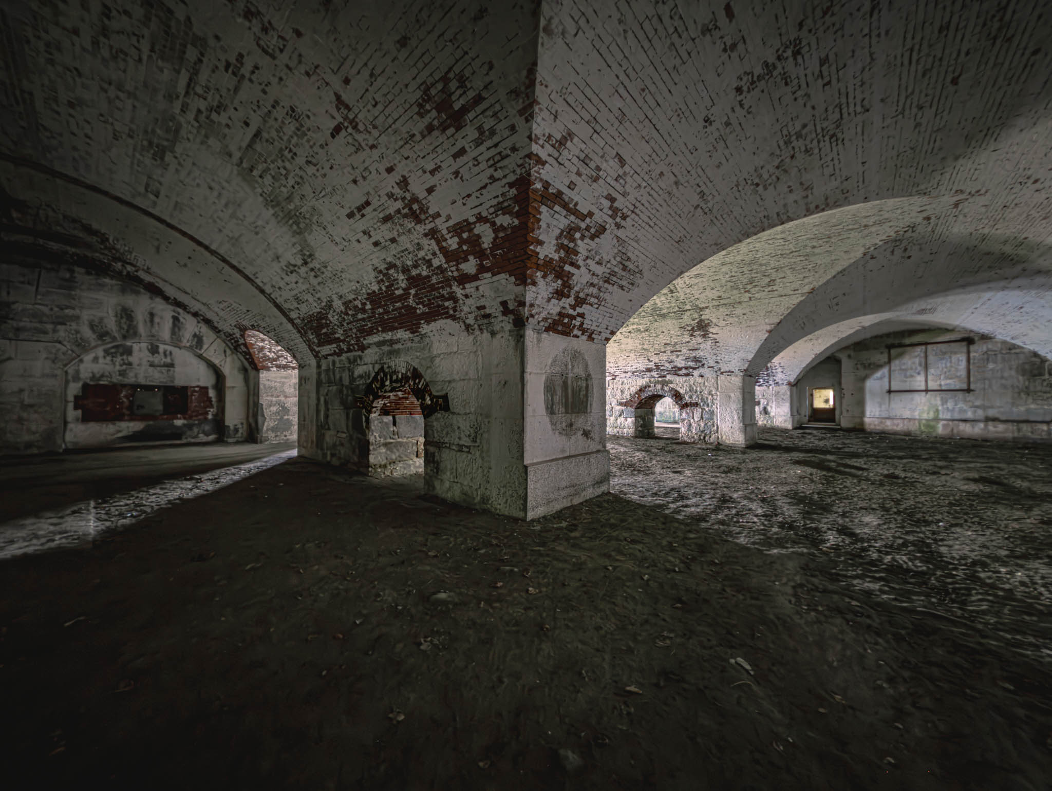 Fort Warren, Georges Island (photo June 19, 2026) Bastion A "Dark Arches" casemated battery for 15-inch Rodman guns, 1870s.
