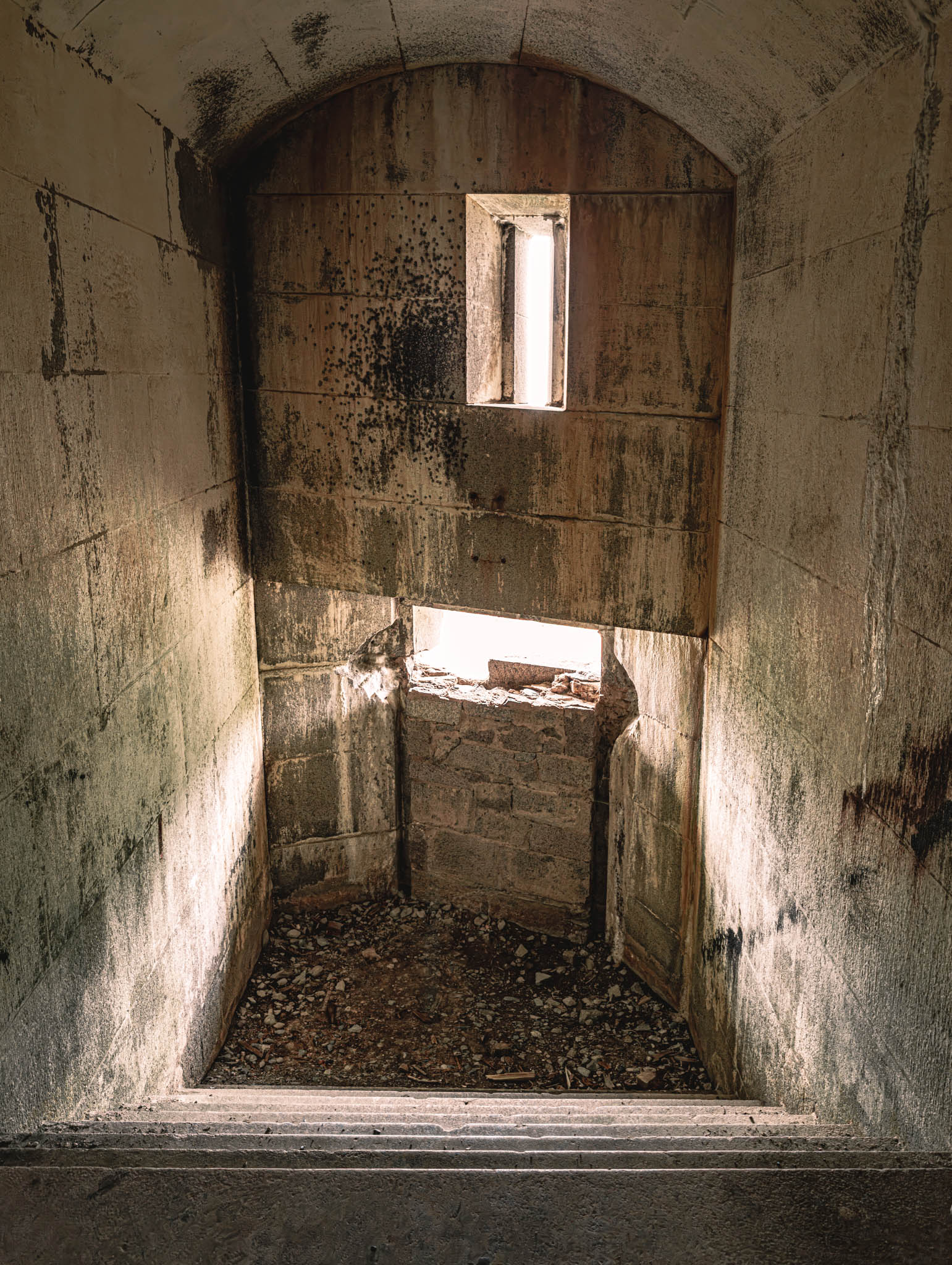 Fort Warren, Georges Island (photo June 19, 2026) Bastion A casemate, 1870s.