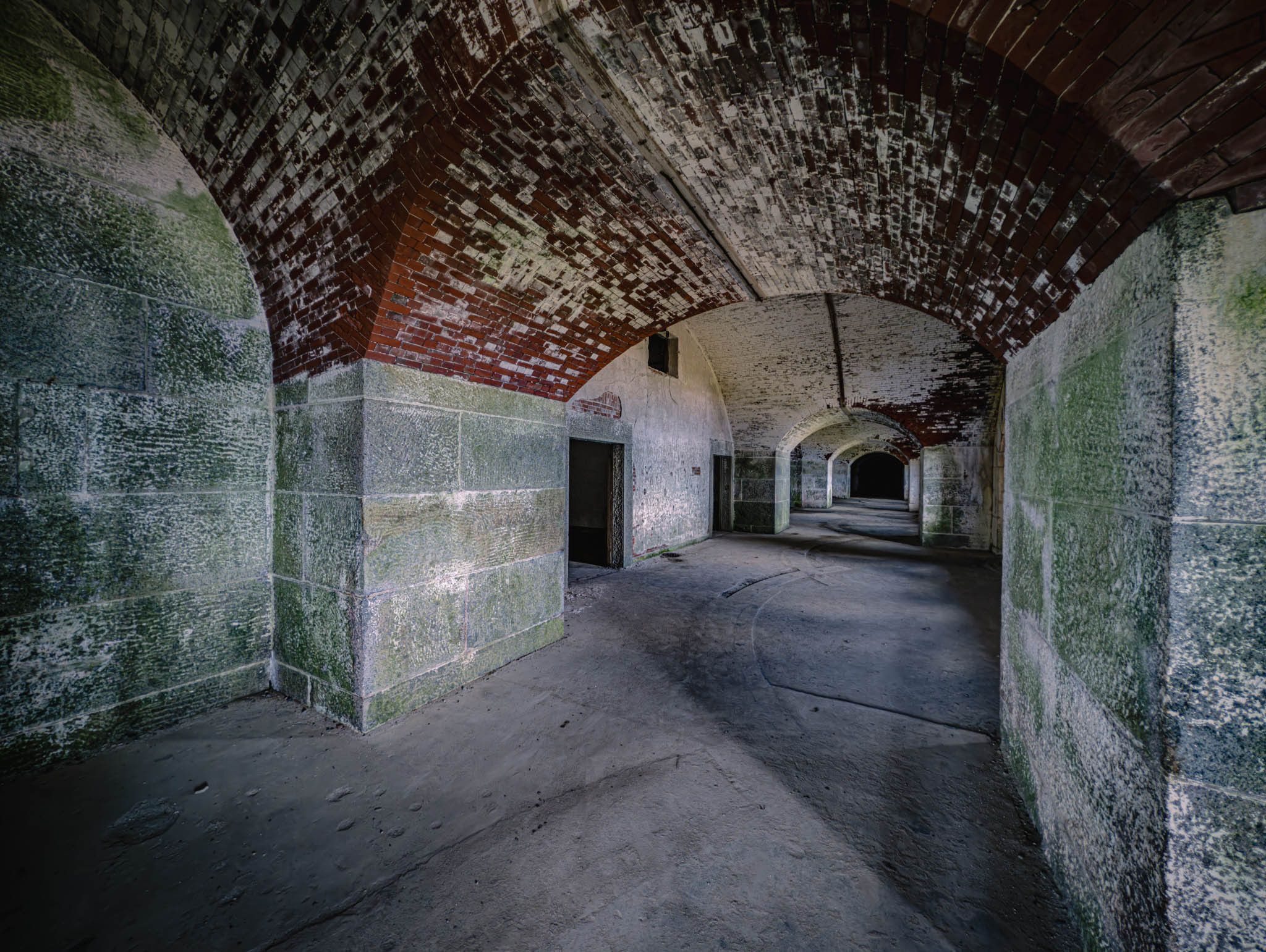 Fort Warren, Georges Island (photo June 19, 2026) Bastion A "Dark Arches" casemated battery for 15-inch Rodman guns, 1870s.