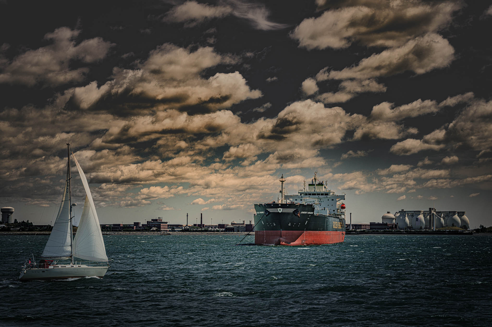 Boston Harbor (photo June 19, 2026) Presidential Roads and Deer Island.