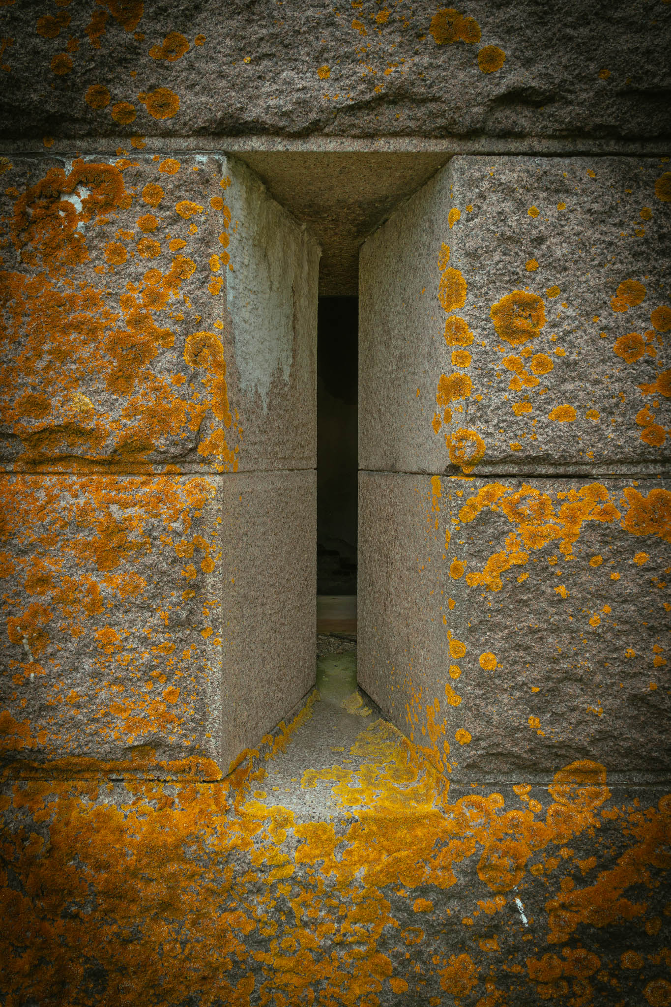 Fort Warren, Georges Island (photo June 19, 2026) exterior embrasure of demilune caponiere protecting the Sallyport and Front III, 1850s.