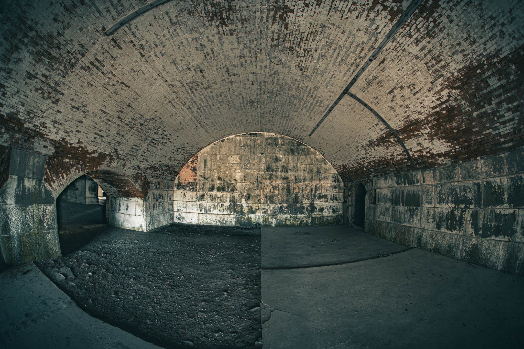 Fort Warren, Georges Island (photo June 19, 2026) Bastion A "Dark Arches" casemated battery for 15-inch Rodman guns, 1870s.