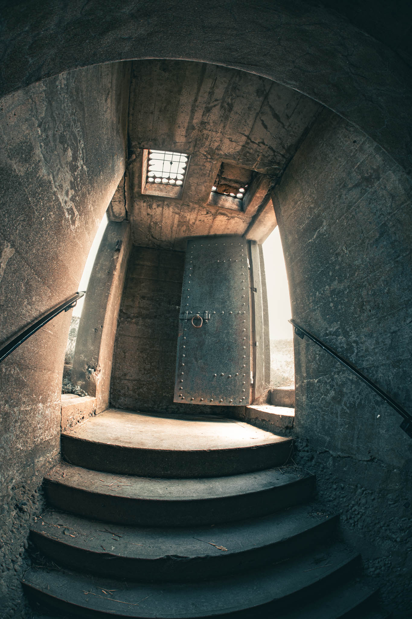 Fort Warren, Georges Island (photo June 19, 2026) Bastion A staircase and headhouse on terreplein,1850s.