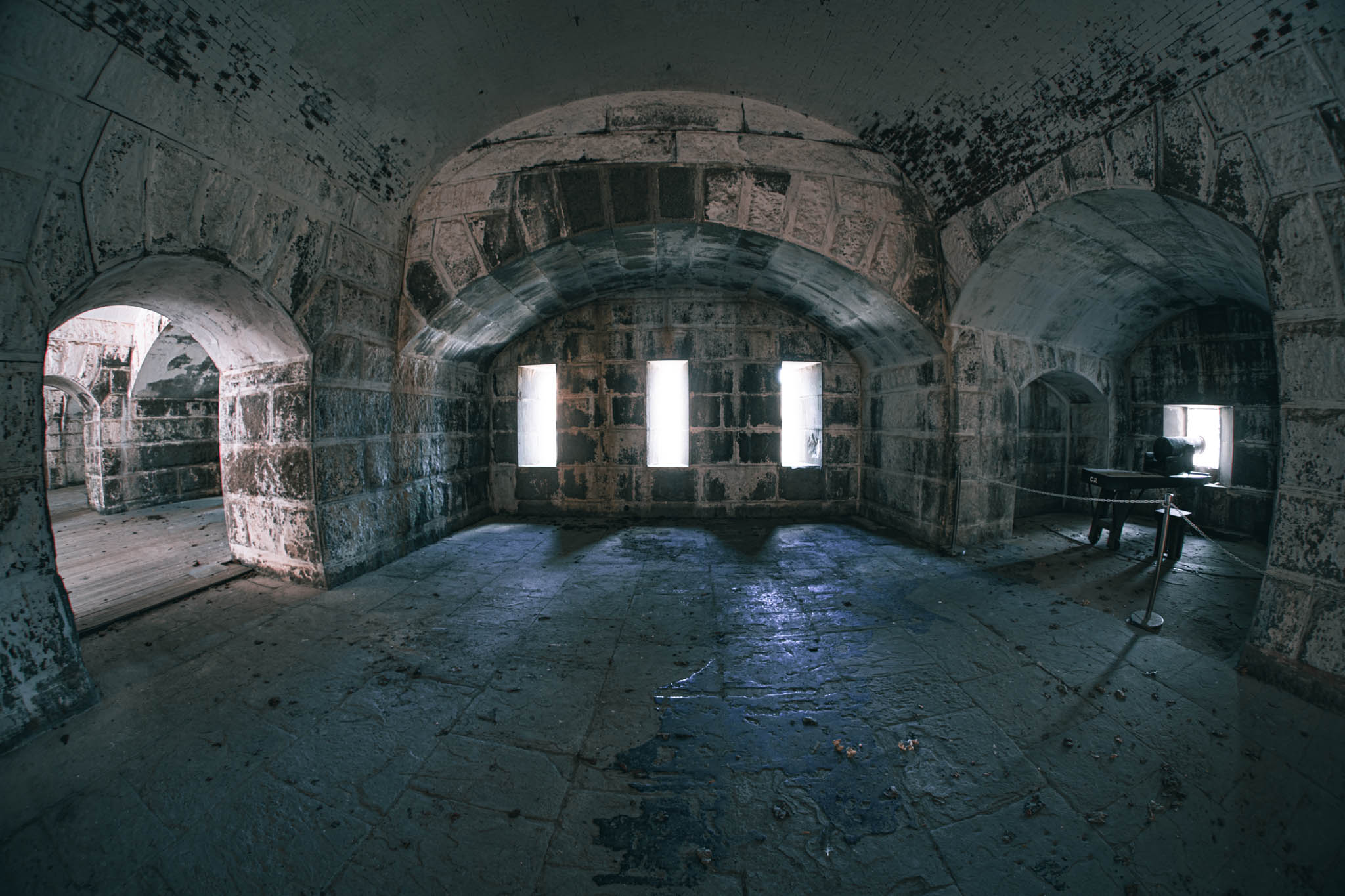 Fort Warren, Georges Island (photo June 19, 2026) Bastion C enceinte battery, 1850s.
