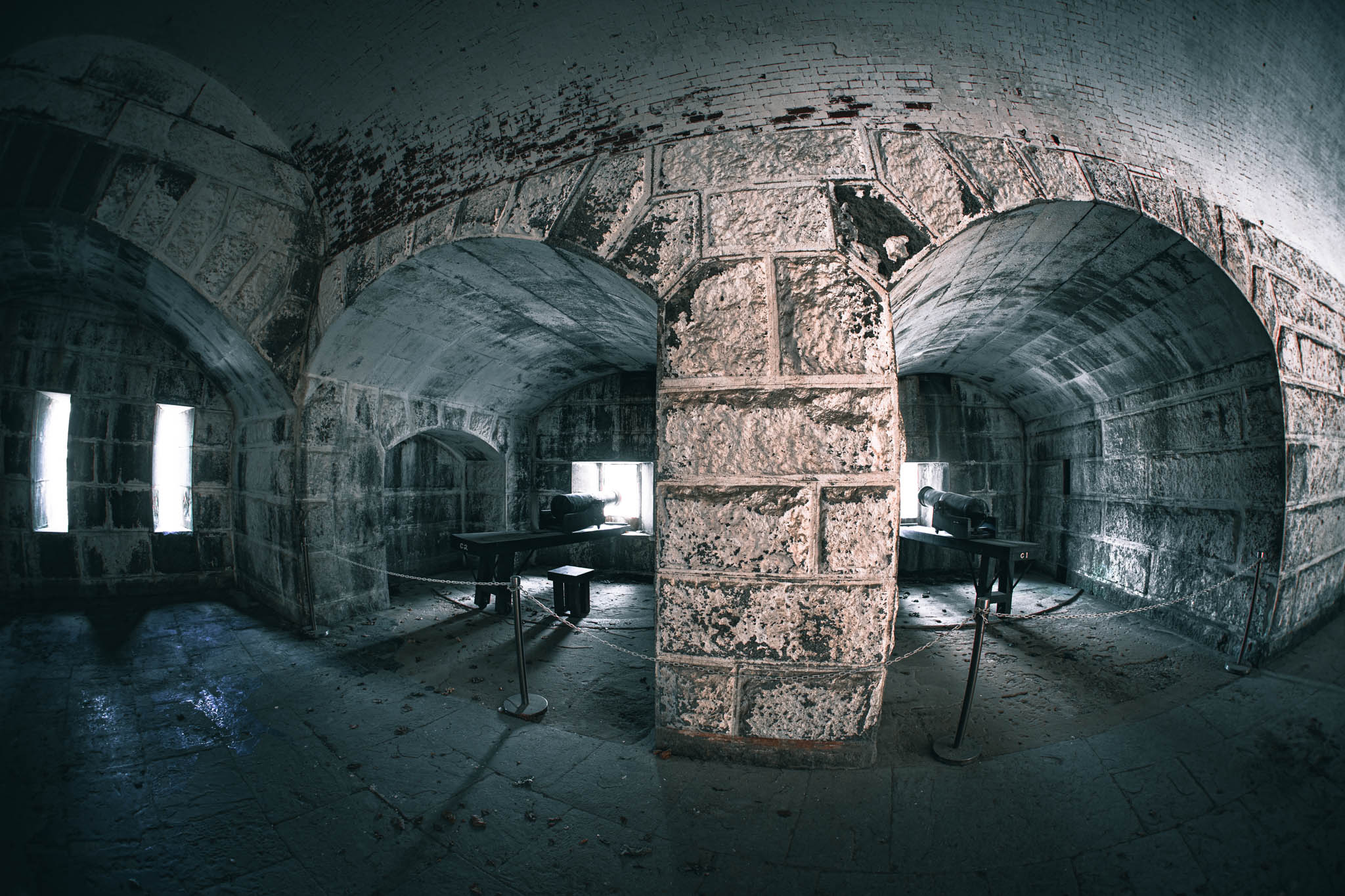 Fort Warren, Georges Island (photo June 19, 2026) Bastion C enceinte battery, 1850s.