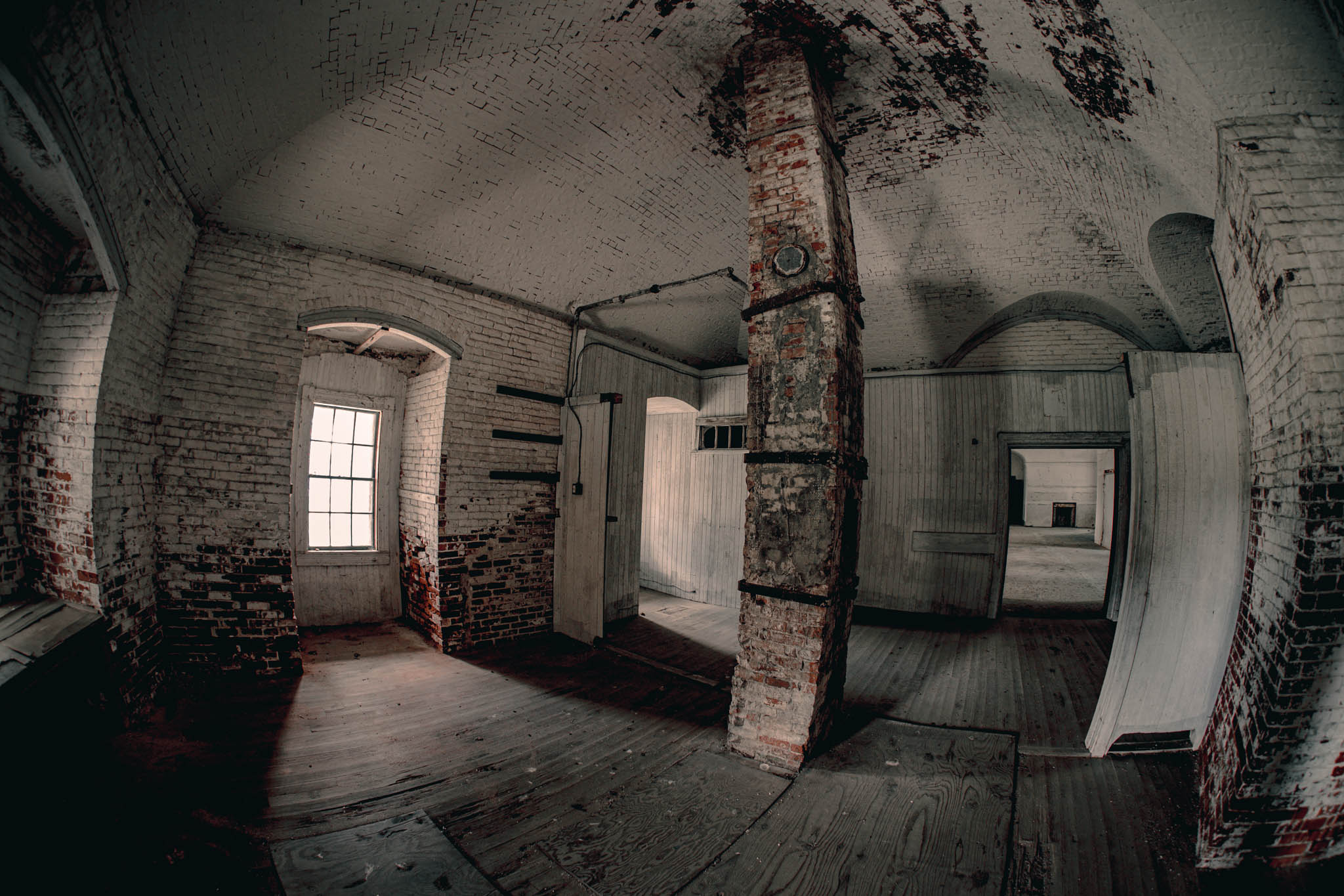 Fort Warren, Georges Island (photo June 19, 2026) Bastion D hospital facilities, 1860s.