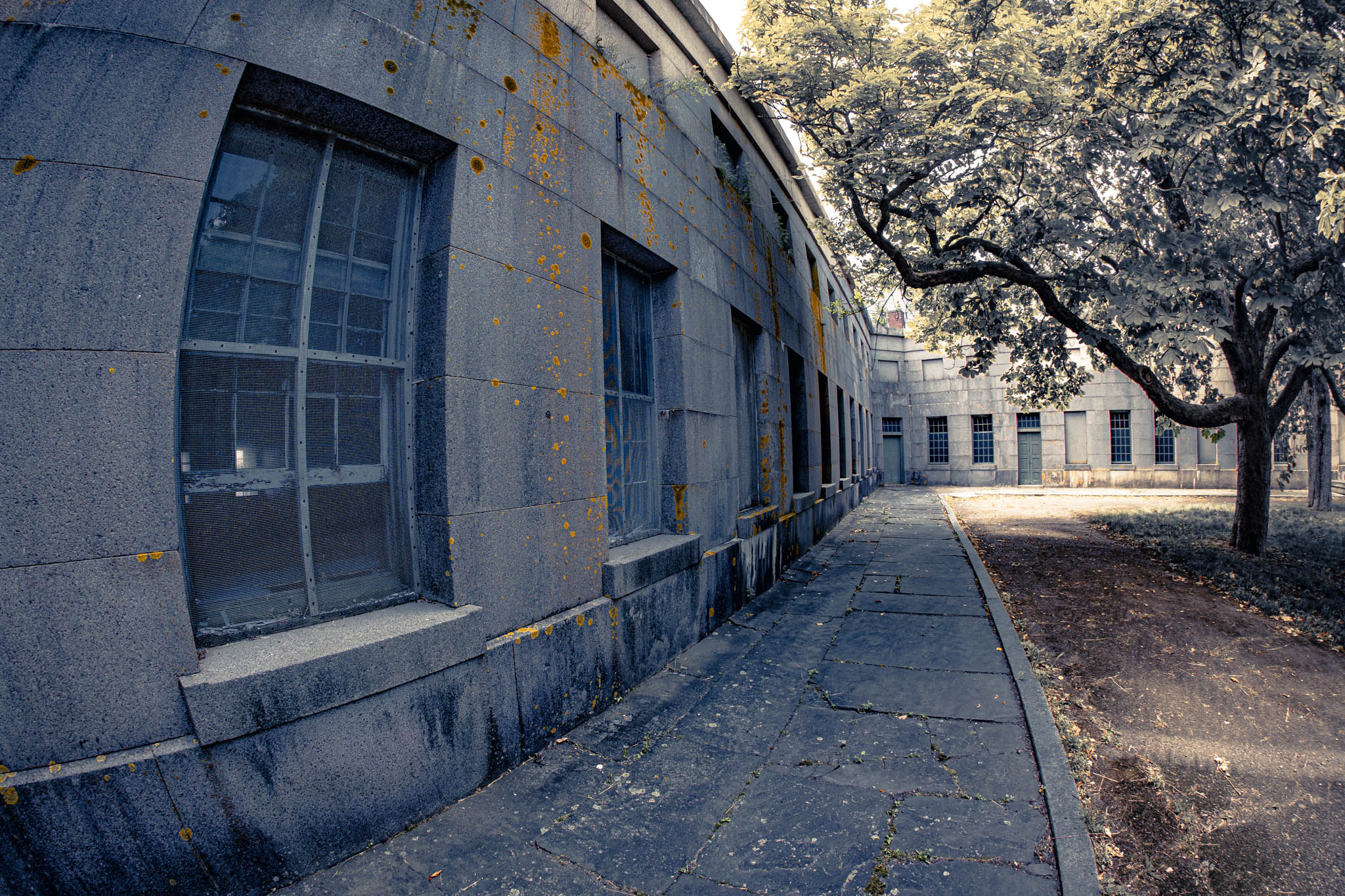Fort Warren, Georges Island (photo June 19, 2026) Bastion D hospital courtyard, 1860s.