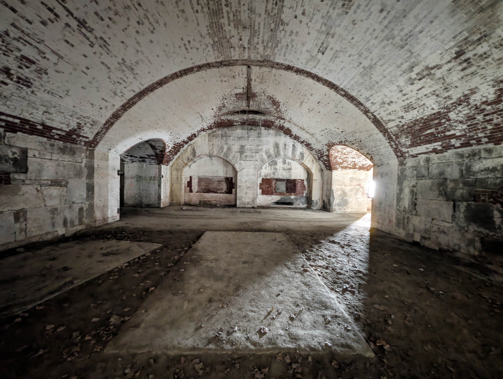 Fort Warren, Georges Island (photo June 19, 2026) Bastion A "Dark Arches" casemated battery for 15-inch Rodman guns, 1870s.