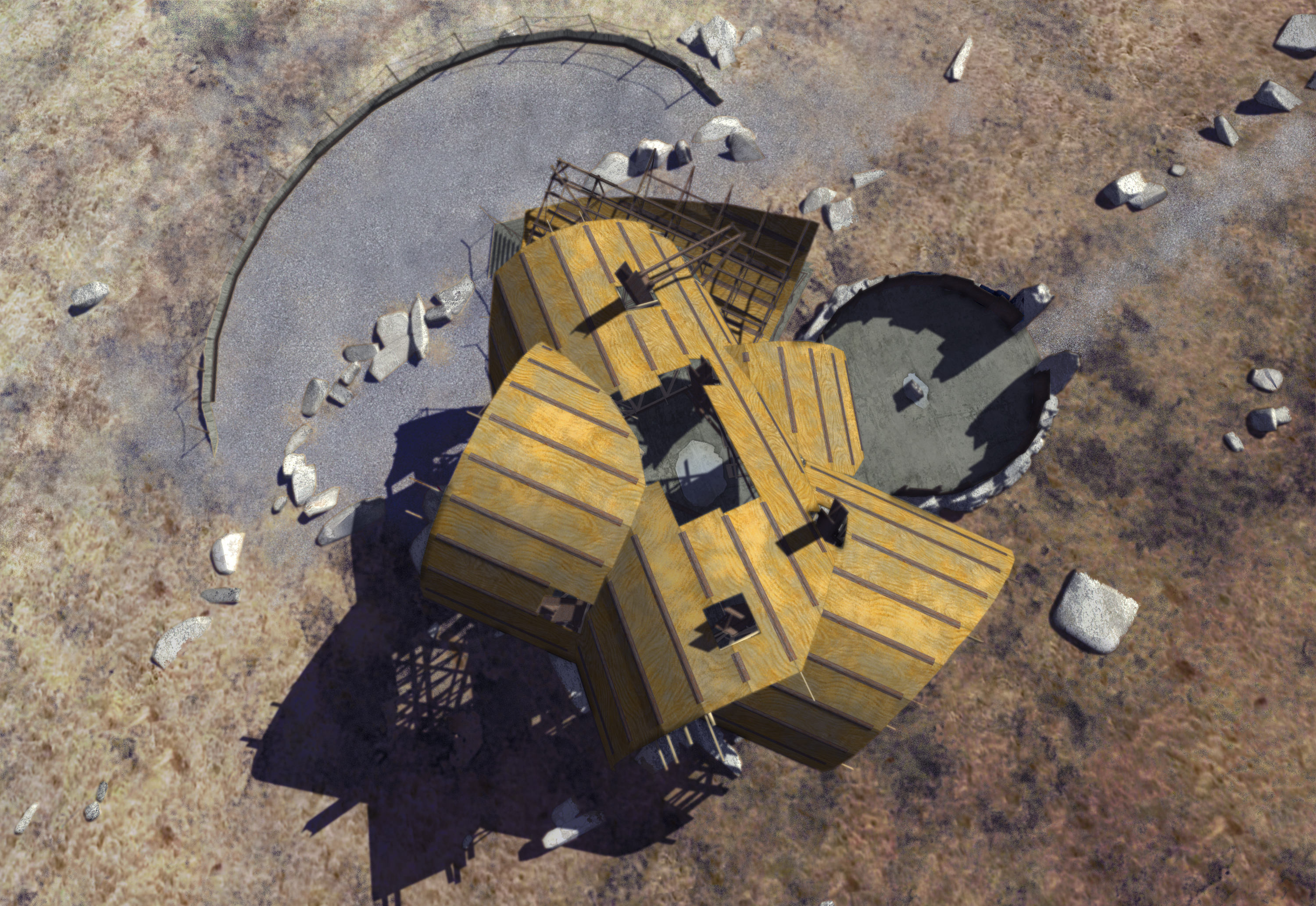 Pavilion for Oblivion (2007) drones-eye view