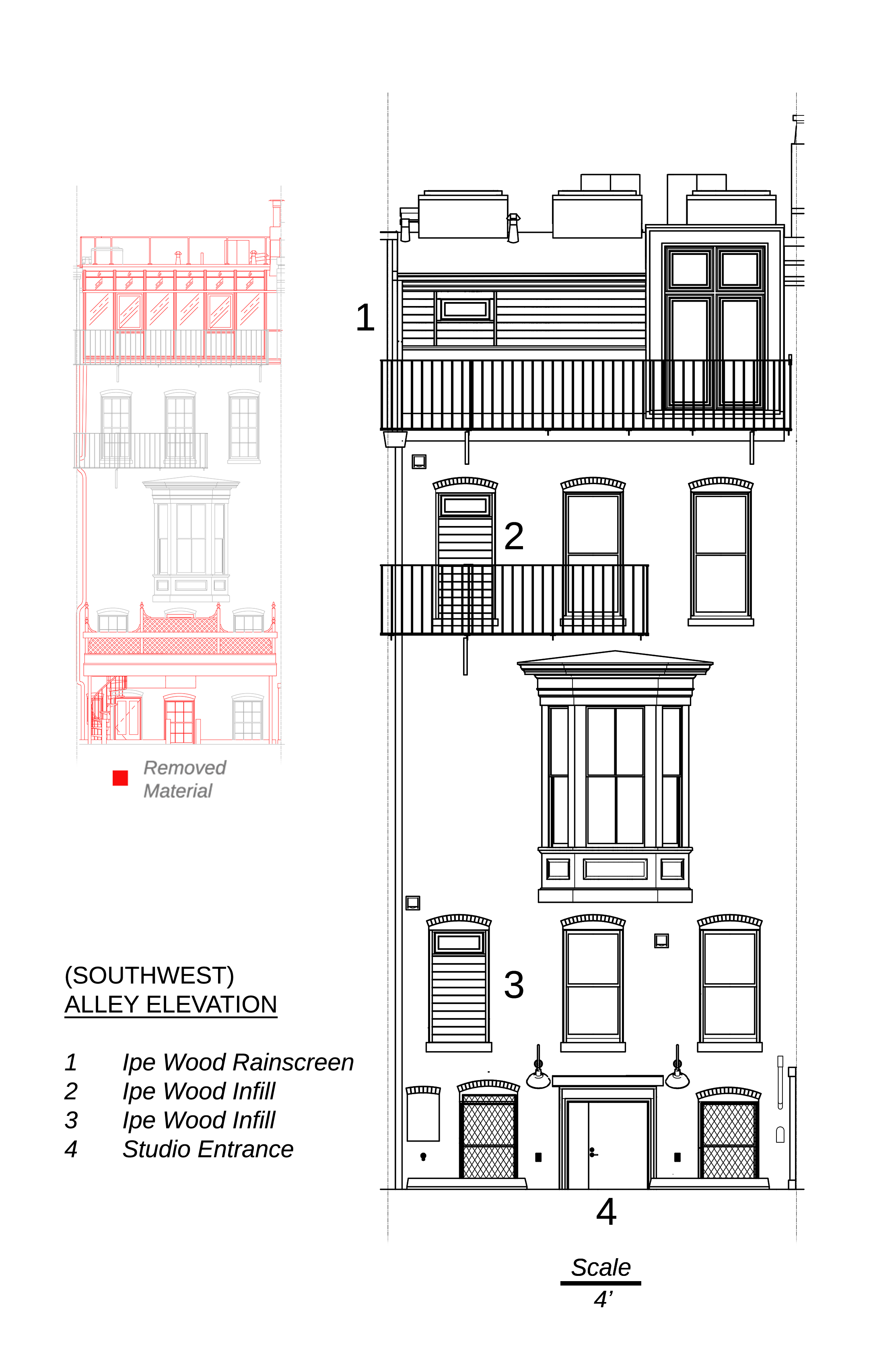 (Southwest) Alley Elevation - click to go to Plans & Elevations album